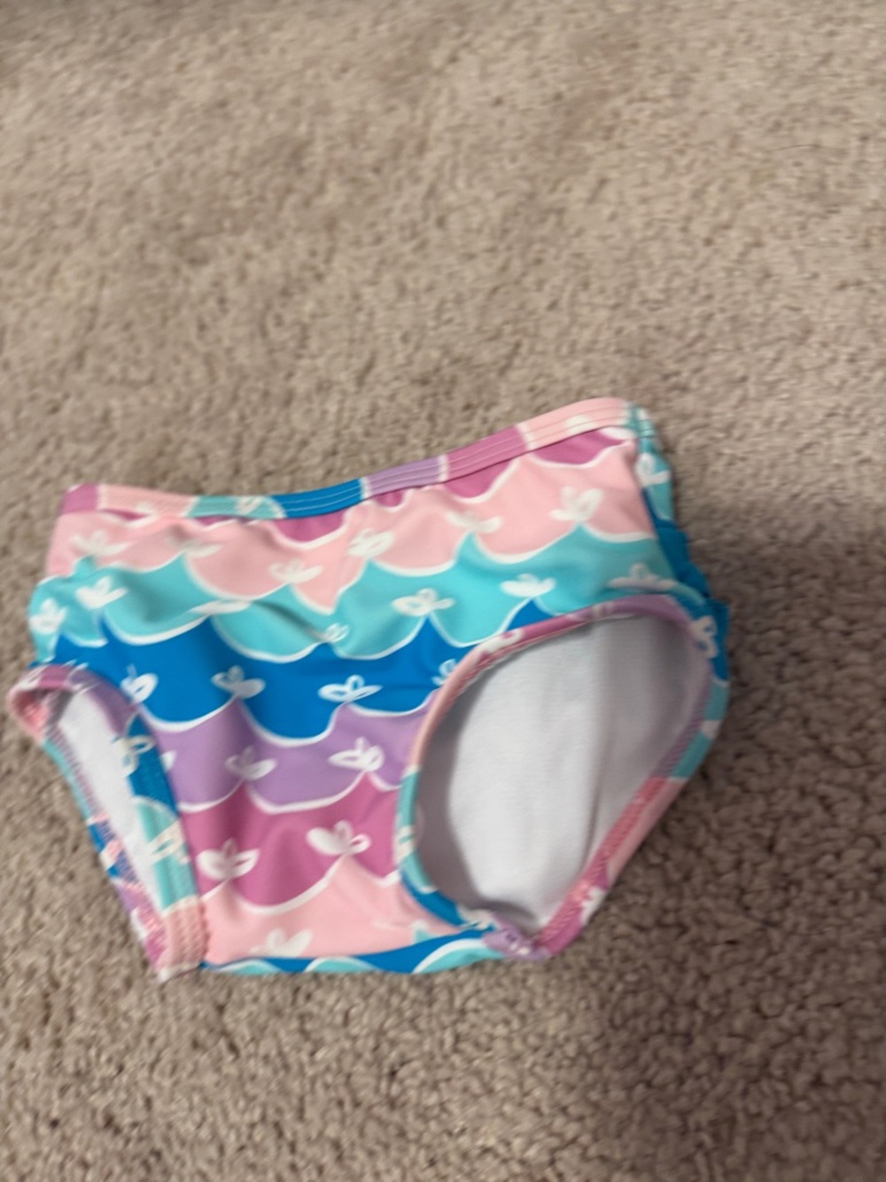 Ruffle Butts Girls Swim Bikini in Pink, Purple, Teal, Blue - Picture 4 of 6